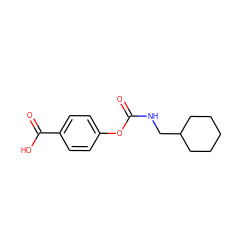 O=C(NCC1CCCCC1)Oc1ccc(C(=O)O)cc1 ZINC000040401317