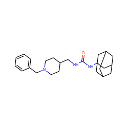 O=C(NCC1CCN(Cc2ccccc2)CC1)NC12CC3CC(CC(C3)C1)C2 ZINC000036330668