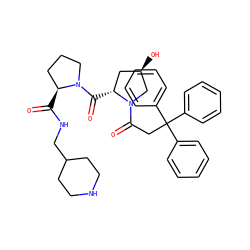 O=C(NCC1CCNCC1)[C@H]1CCCN1C(=O)[C@@H]1C[C@@H](O)CN1C(=O)CC(c1ccccc1)(c1ccccc1)c1ccccc1 ZINC000034802113
