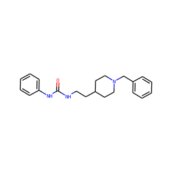 O=C(NCCC1CCN(Cc2ccccc2)CC1)Nc1ccccc1 ZINC000013734791