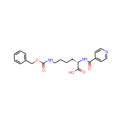 O=C(NCCCC[C@H](NC(=O)c1ccncc1)C(=O)O)OCc1ccccc1 ZINC000040940178