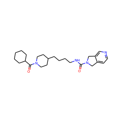 O=C(NCCCCC1CCN(C(=O)C2CCCCC2)CC1)N1Cc2ccncc2C1 ZINC000166546116