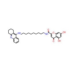 O=C(NCCCCCCCCCCNc1c2c(nc3ccccc13)CCCC2)c1cc(=O)c2c(O)cc(O)cc2o1 ZINC000084617326