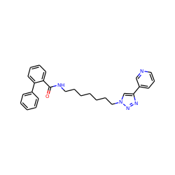 O=C(NCCCCCCCn1cc(-c2cccnc2)nn1)c1ccccc1-c1ccccc1 ZINC000220781315