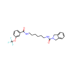 O=C(NCCCCCCNC(=O)N1Cc2ccccc2C1)c1cccc(OC(F)(F)F)c1 ZINC000167167238