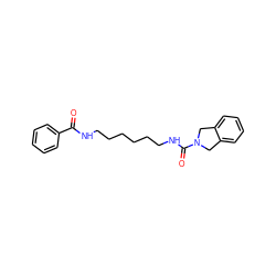 O=C(NCCCCCCNC(=O)N1Cc2ccccc2C1)c1ccccc1 ZINC000166133247