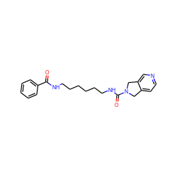 O=C(NCCCCCCNC(=O)N1Cc2ccncc2C1)c1ccccc1 ZINC000166802367