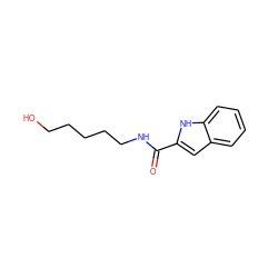 O=C(NCCCCCO)c1cc2ccccc2[nH]1 ZINC000035976514