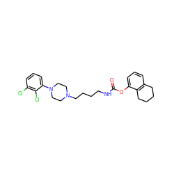 O=C(NCCCCN1CCN(c2cccc(Cl)c2Cl)CC1)Oc1cccc2c1CCCC2 ZINC000653851580