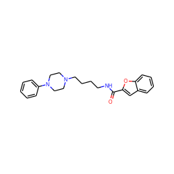 O=C(NCCCCN1CCN(c2ccccc2)CC1)c1cc2ccccc2o1 ZINC000057113488