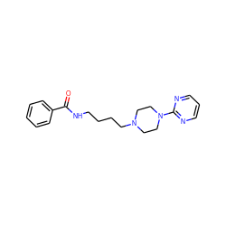 O=C(NCCCCN1CCN(c2ncccn2)CC1)c1ccccc1 ZINC000028763601