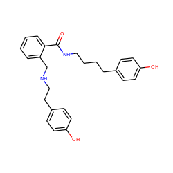 O=C(NCCCCc1ccc(O)cc1)c1ccccc1CNCCc1ccc(O)cc1 ZINC000013589121