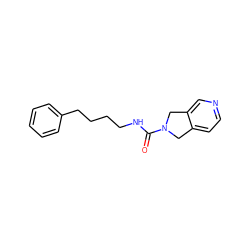 O=C(NCCCCc1ccccc1)N1Cc2ccncc2C1 ZINC000166573055