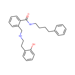 O=C(NCCCCc1ccccc1)c1ccccc1CNCCc1ccccc1O ZINC000013589110