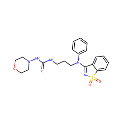 O=C(NCCCN(C1=NS(=O)(=O)c2ccccc21)c1ccccc1)NN1CCOCC1 ZINC000064550099