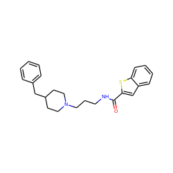 O=C(NCCCN1CCC(Cc2ccccc2)CC1)c1cc2ccccc2s1 ZINC000473121577