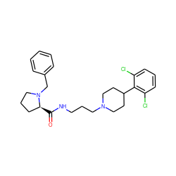 O=C(NCCCN1CCC(c2c(Cl)cccc2Cl)CC1)[C@H]1CCCN1Cc1ccccc1 ZINC000071294412