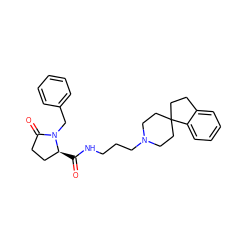 O=C(NCCCN1CCC2(CCc3ccccc32)CC1)[C@H]1CCC(=O)N1Cc1ccccc1 ZINC000028569324