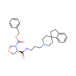 O=C(NCCCN1CCC2(CCc3ccccc32)CC1)[C@H]1COCN1C(=O)OCc1ccccc1 ZINC000028569189