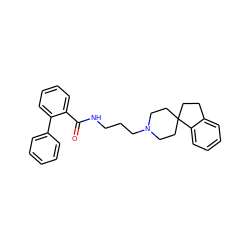 O=C(NCCCN1CCC2(CCc3ccccc32)CC1)c1ccccc1-c1ccccc1 ZINC000013679978