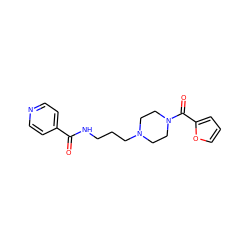 O=C(NCCCN1CCN(C(=O)c2ccco2)CC1)c1ccncc1 ZINC000653705929