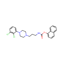 O=C(NCCCN1CCN(c2cccc(Cl)c2Cl)CC1)Oc1cccc2ccccc12 ZINC000653847557