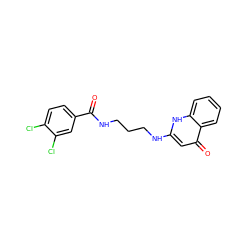 O=C(NCCCNc1cc(=O)c2ccccc2[nH]1)c1ccc(Cl)c(Cl)c1 ZINC000013487752