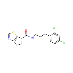 O=C(NCCCc1ccc(Cl)cc1Cl)[C@@H]1CCc2ncsc21 ZINC000220856310