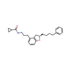 O=C(NCCCc1cccc2c1C[C@@H](CCCCc1ccccc1)O2)C1CC1 ZINC000028131163