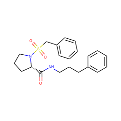 O=C(NCCCc1ccccc1)[C@@H]1CCCN1S(=O)(=O)Cc1ccccc1 ZINC000013441859