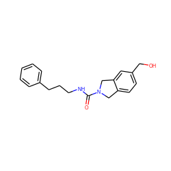 O=C(NCCCc1ccccc1)N1Cc2ccc(CO)cc2C1 ZINC000166126095