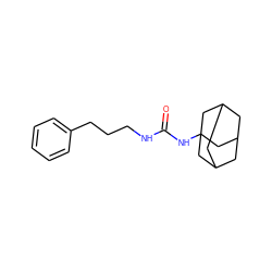 O=C(NCCCc1ccccc1)NC12CC3CC(CC(C3)C1)C2 ZINC000004741282