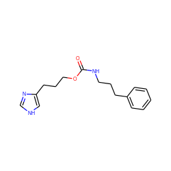 O=C(NCCCc1ccccc1)OCCCc1c[nH]cn1 ZINC000013747102