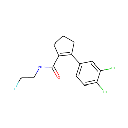 O=C(NCCF)C1=C(c2ccc(Cl)c(Cl)c2)CCC1 ZINC000028957298