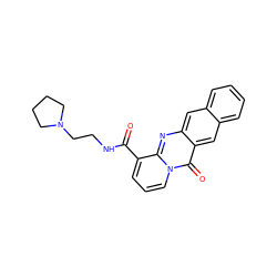 O=C(NCCN1CCCC1)c1cccn2c(=O)c3cc4ccccc4cc3nc12 ZINC000169349315