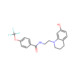 O=C(NCCN1CCCc2ccc(O)cc21)c1ccc(OC(F)(F)F)cc1 ZINC000029040737