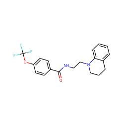 O=C(NCCN1CCCc2ccccc21)c1ccc(OC(F)(F)F)cc1 ZINC000029040710