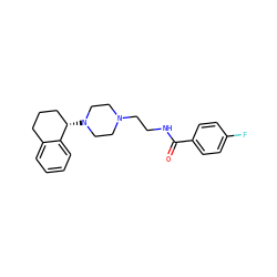 O=C(NCCN1CCN([C@H]2CCCc3ccccc32)CC1)c1ccc(F)cc1 ZINC000022443637