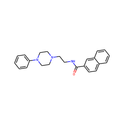 O=C(NCCN1CCN(c2ccccc2)CC1)c1ccc2ccccc2c1 ZINC000056997135