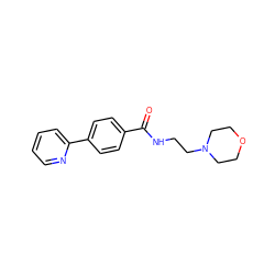 O=C(NCCN1CCOCC1)c1ccc(-c2ccccn2)cc1 ZINC000084724778