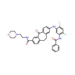 O=C(NCCN1CCOCC1)c1ccc2c(c1)C(=O)c1ccc(Nc3cc(NC(=O)c4ccccc4)c(F)cc3F)cc1CC2 ZINC001772633275