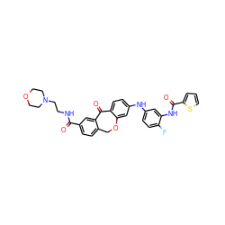 O=C(NCCN1CCOCC1)c1ccc2c(c1)C(=O)c1ccc(Nc3ccc(F)c(NC(=O)c4cccs4)c3)cc1OC2 ZINC001772583982