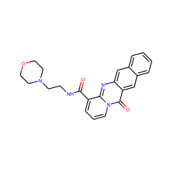 O=C(NCCN1CCOCC1)c1cccn2c(=O)c3cc4ccccc4cc3nc12 ZINC000020646321