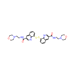 O=C(NCCN1CCOCC1)c1cnc2c(SSc3cccc4cc(C(=O)NCCN5CCOCC5)cnc34)cccc2c1 ZINC001772571026