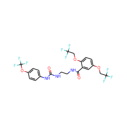 O=C(NCCNC(=O)c1cc(OCC(F)(F)F)ccc1OCC(F)(F)F)Nc1ccc(OC(F)(F)F)cc1 ZINC000008681091