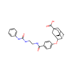 O=C(NCCNC(=O)c1ccc(OC2[C@H]3CC4C[C@H]2CC(C(=O)O)(C4)C3)cc1)Nc1ccccc1 ZINC000473112552