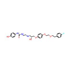 O=C(NCCNC[C@@H](O)COc1ccc(OCCOCCc2ccc(F)cc2)cc1)Nc1ccc(O)cc1 ZINC000095602432