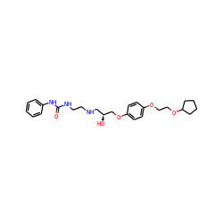 O=C(NCCNC[C@H](O)COc1ccc(OCCOC2CCCC2)cc1)Nc1ccccc1 ZINC000095605279