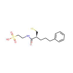 O=C(NCCS(=O)(=O)O)[C@@H](CS)CCCc1ccccc1 ZINC000013449849