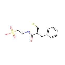 O=C(NCCS(=O)(=O)O)[C@@H](CS)Cc1ccccc1 ZINC000001536831